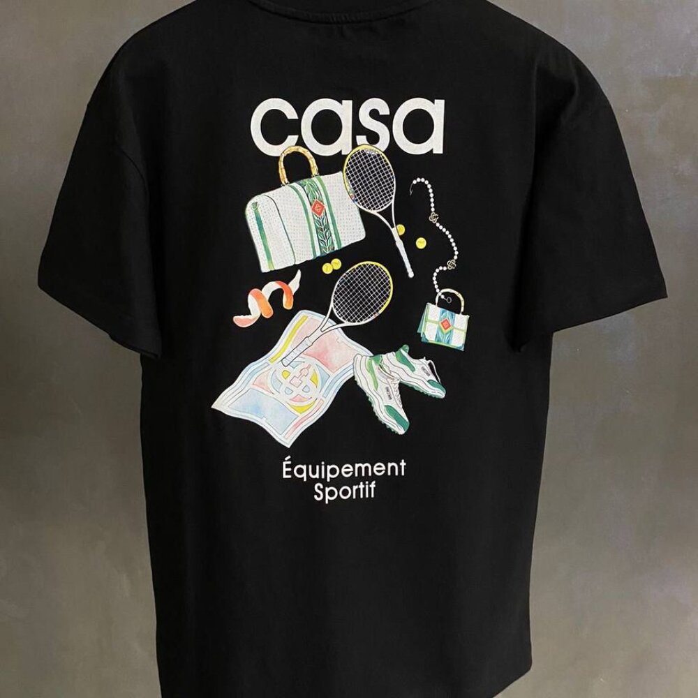 Casablanca Équipement Sportif cotton T-shirt black